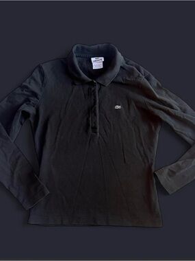 Women’s Lacoste Black Womens Snap Button Polo